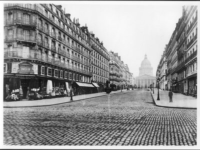 París, rue Soufflot, el Panteón, 1858-78 de Charles Marville
